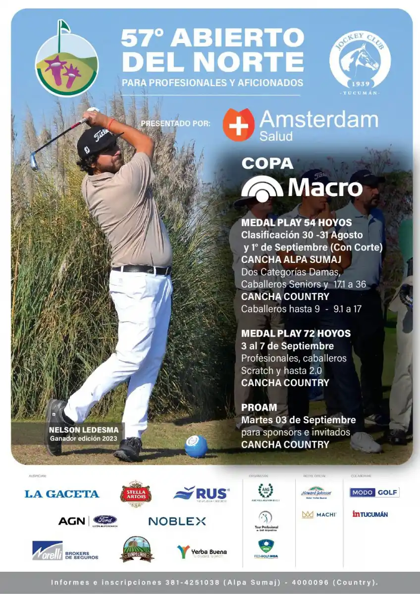 Todo listo para la 57° edición del Abierto del Norte