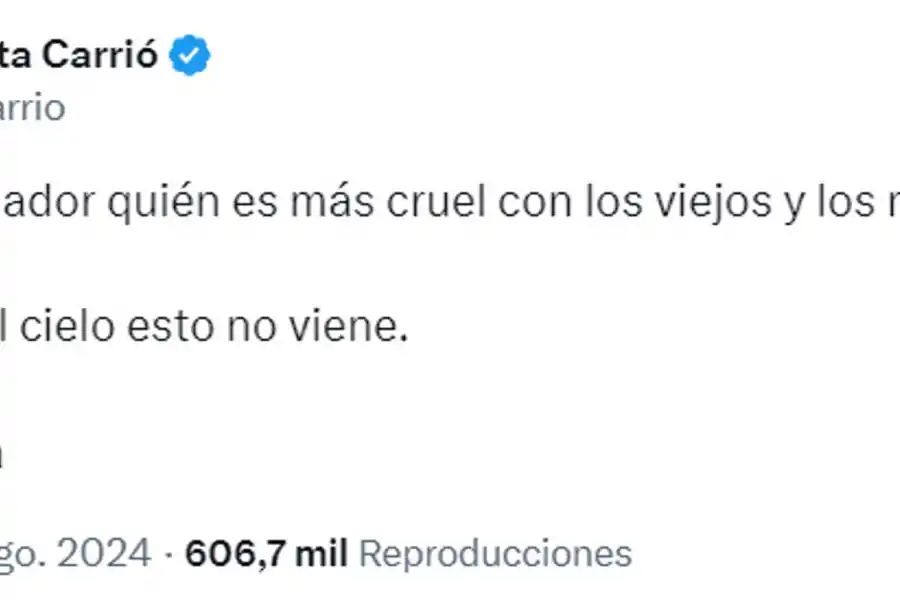 ¿Quién es más cruel?: Carrió arremetió contra Milei y Macri por el veto a la ley de movilidad jubilatoria