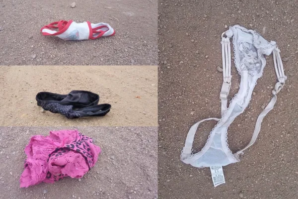 “El camino de las tangas”: por qué aparecieron decenas de bombachas en las calles de una ciudad de Córdoba