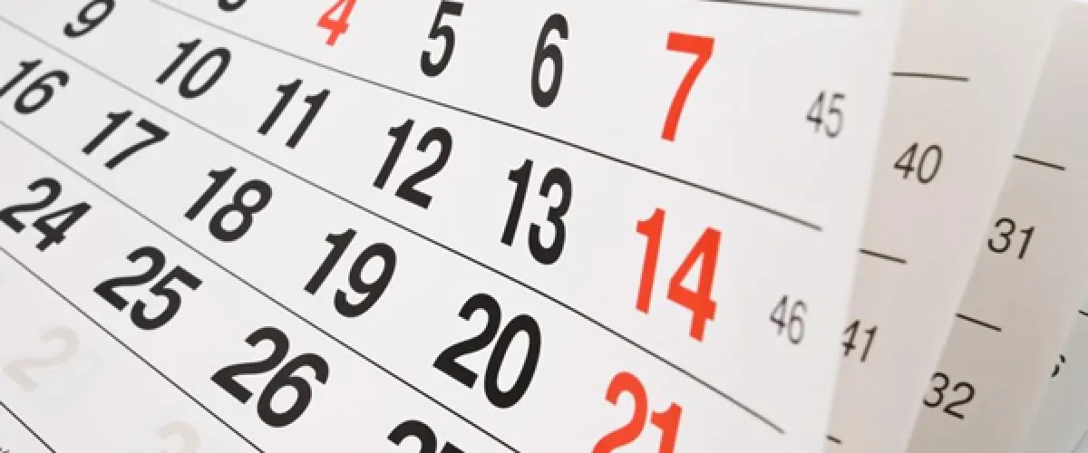 El calendario de descansos de este mes de septiembre.