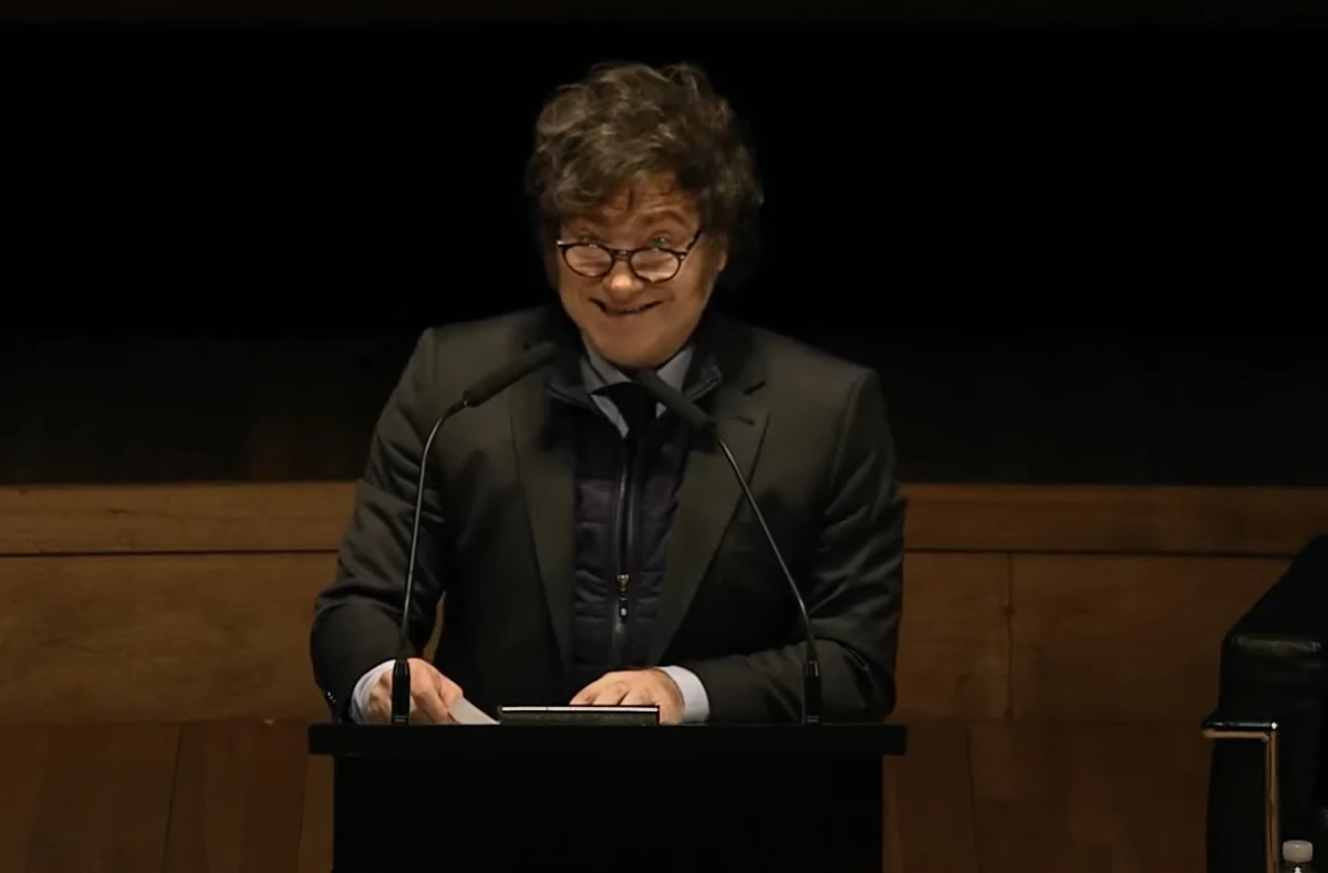 Javier Milei, en el foro de Madrid. CAPTURA DE VIDEO