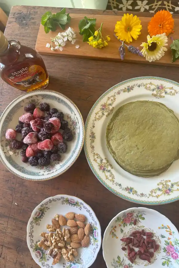Pancake de avena y matcha