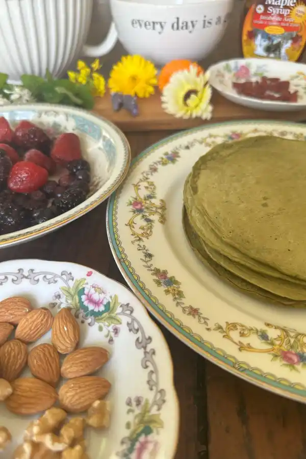 Pancake de avena y matcha