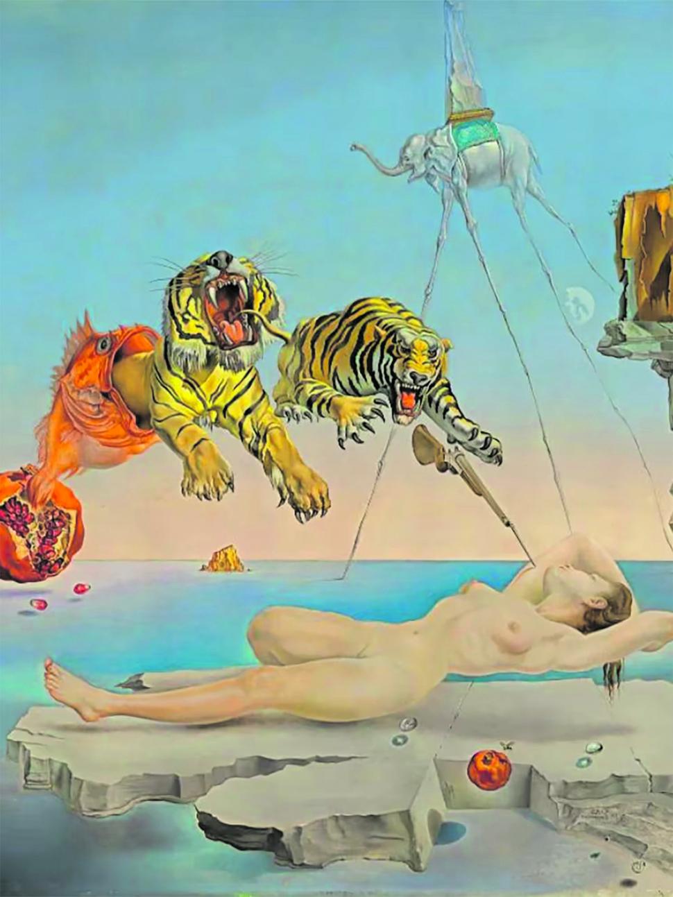 DALÍ. “Sueño causado por el vuelo de una abeja alrededor de una granada, un segundo antes del despertar”.