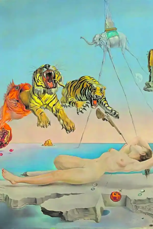 DALÍ. “Sueño causado por el vuelo de una abeja alrededor de una granada, un segundo antes del despertar”.