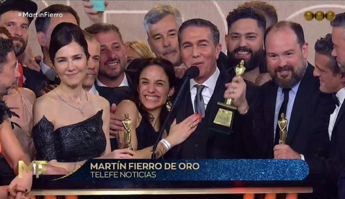 MARTÍN FIERRO DE ORO. Telefe Noticias tuvo una noche soñada.