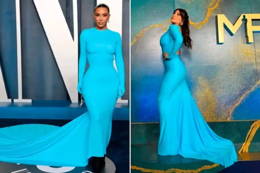 A qué celebridad internacional le copió Wanda Nara el vestido que usó en los Martín Fierro