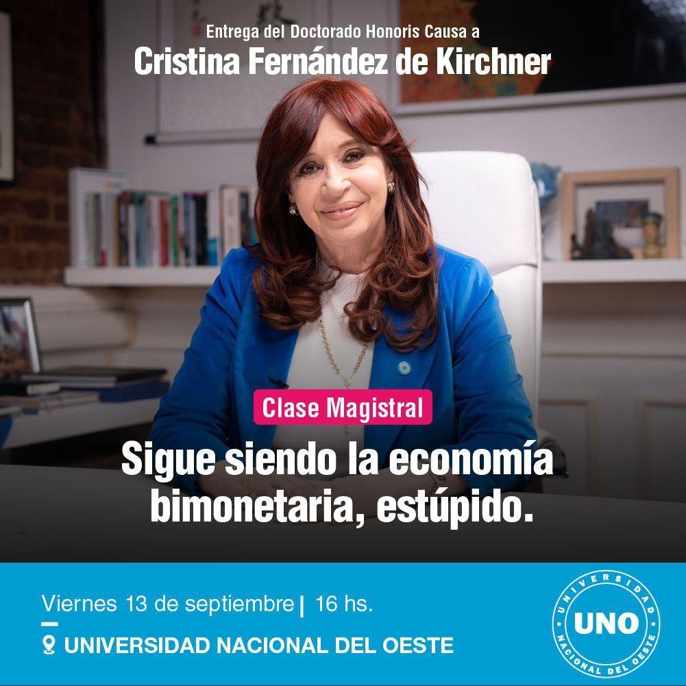 Cristina Kirchner reaparece para hablar de economía, tras el cruce que tuvo con Javier Milei