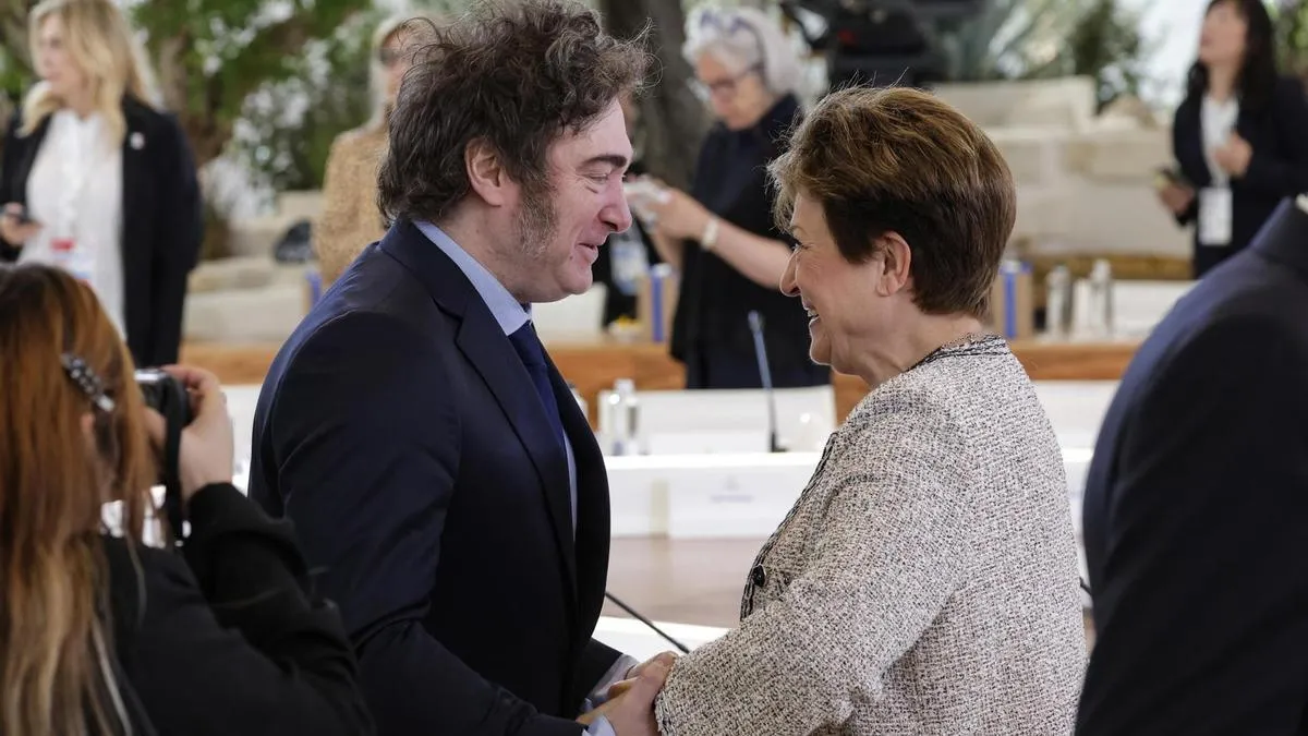 El presidente Javier Milei se reunió con la director del FMI, Kristalina Georgieva EFE