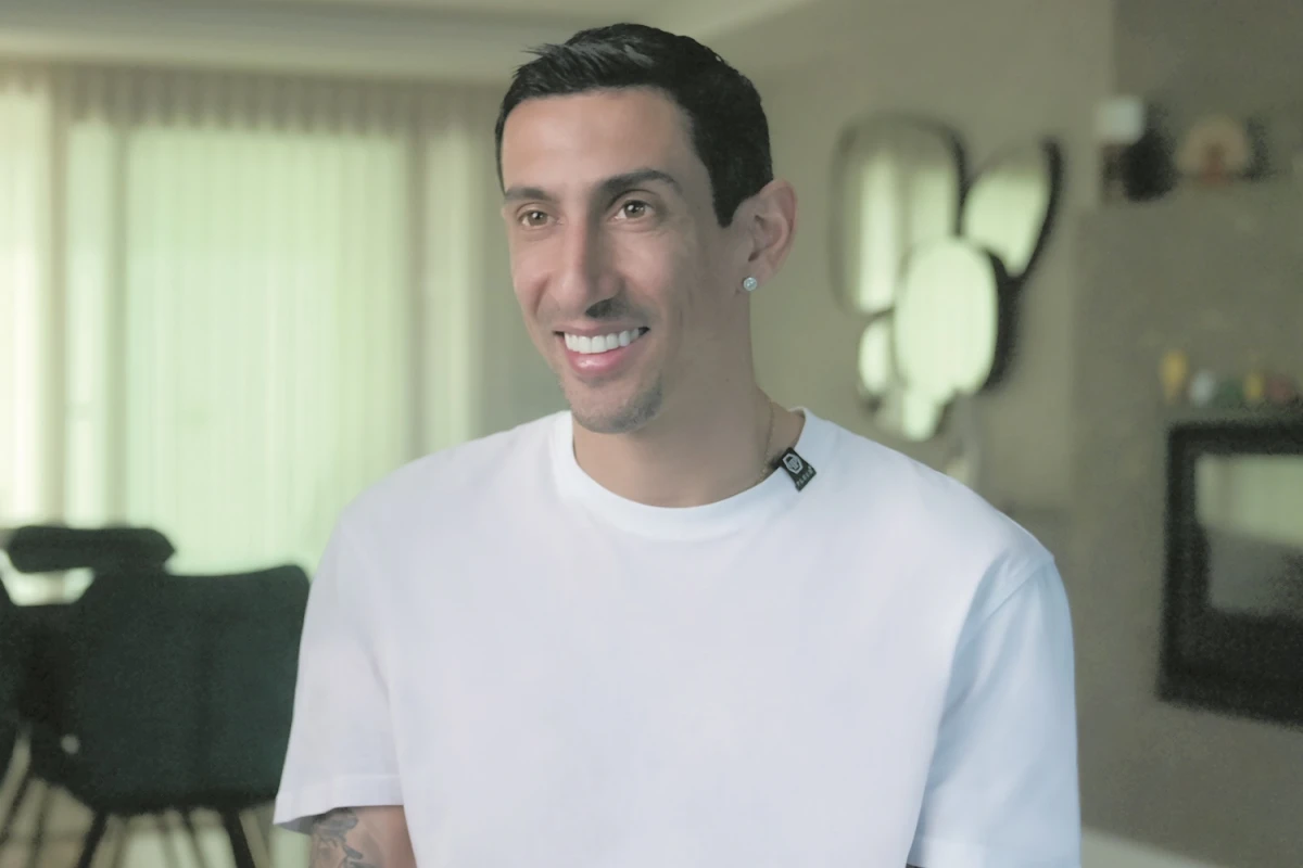 RODAJE. Ángel Di María graba el documental de tres partes, que hace un relato sobre su vida y sobre su carrera, desde sus inicios hasta que se consagra campeón. 