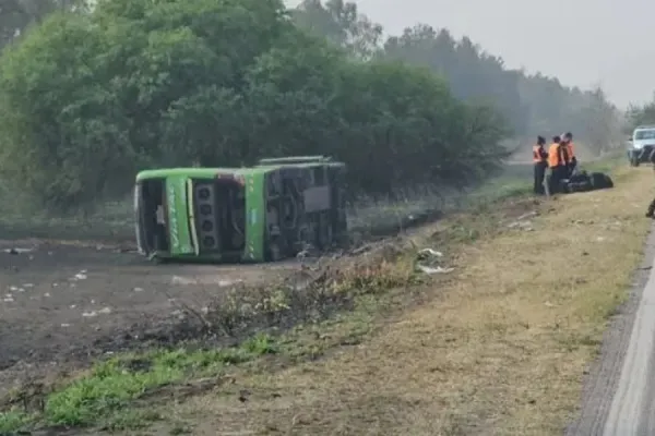 Tragedia en Jujuy: volcó un micro de larga distancia tras chocar con un auto y murieron cuatro personas