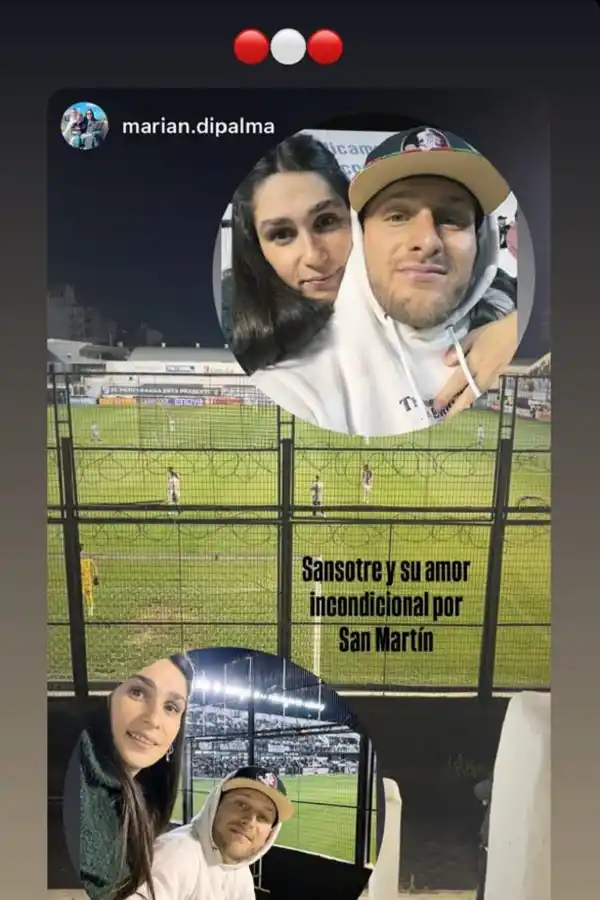 Un ex San Martín de Tucumán celebró el triunfo alentando desde las tribunas del Islas Malvinas Argentinas