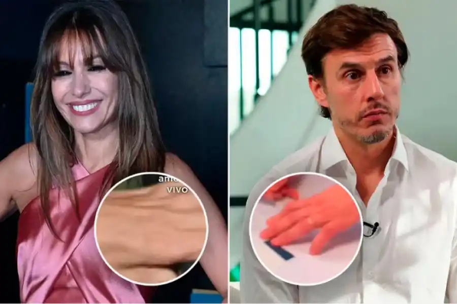 Pampita Ardohain se muestra sin la alianza de matrimonio, pero Roberto García Moritán aun la sigue luciendo en su dedo anular 