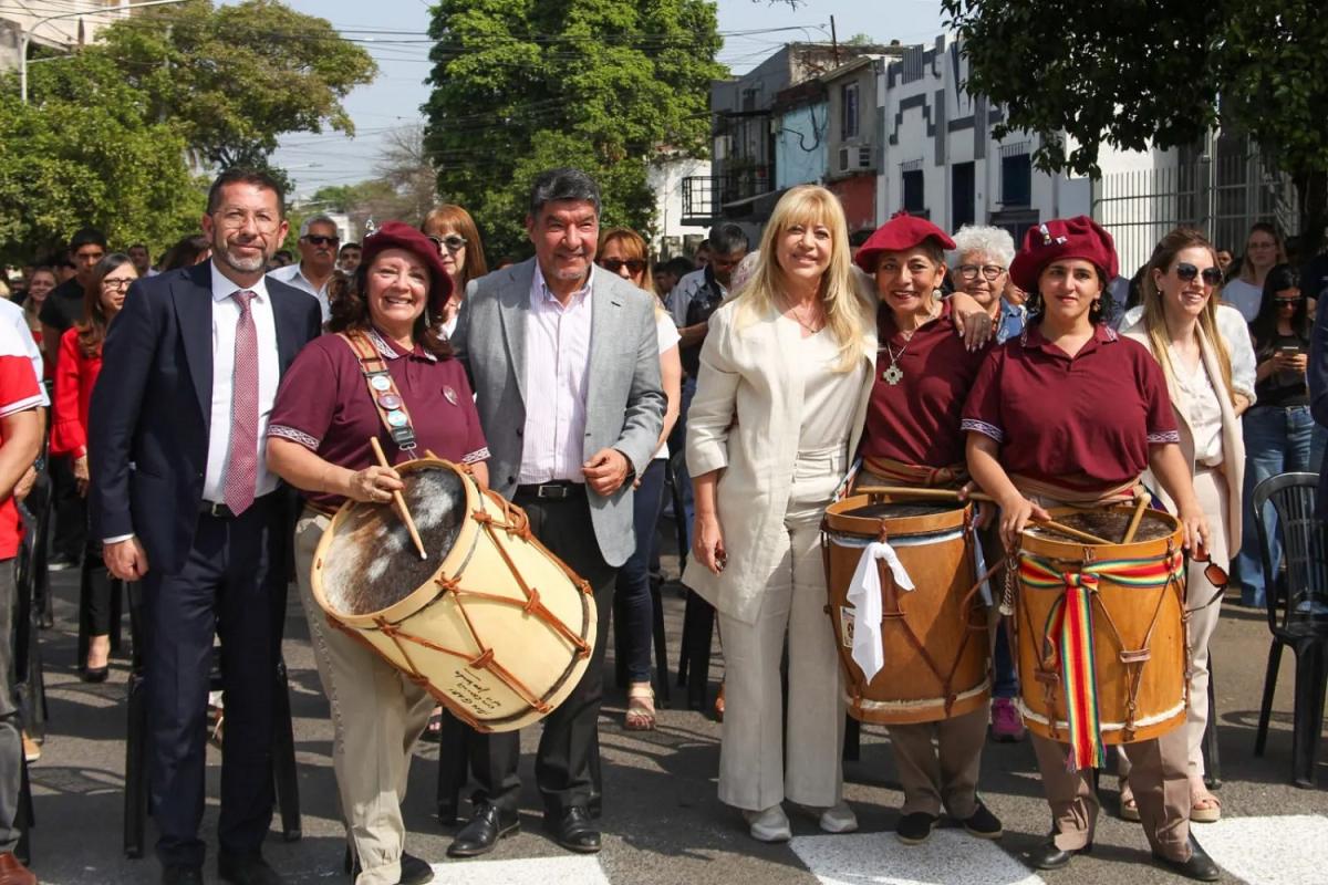 INTENDENTA. Rossana Chahla compartió el acto con el vicegobernador Miguel Acevedo y el legislador Hugo Ledesma. 