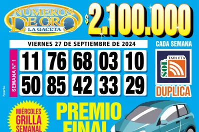 Los Números de Oro de LA GACETA del 27 de septiembre de 2024