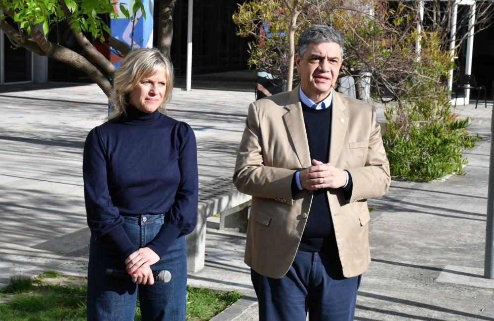 Mercedes Miguel, ministra de Educación de la Ciudad de Buenos Aires  y Jorge Macri, jefe de Gobierno.