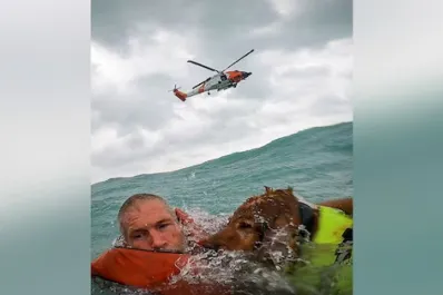 Un hombre y su perro fueron rescatados de las profundidades del mar en medio del Huracán Helene en Florida