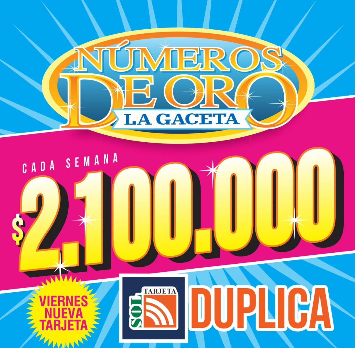 Números de Oro de LA GACETA: ¡un lector se llevó el increíble pozo de $2.100.000!