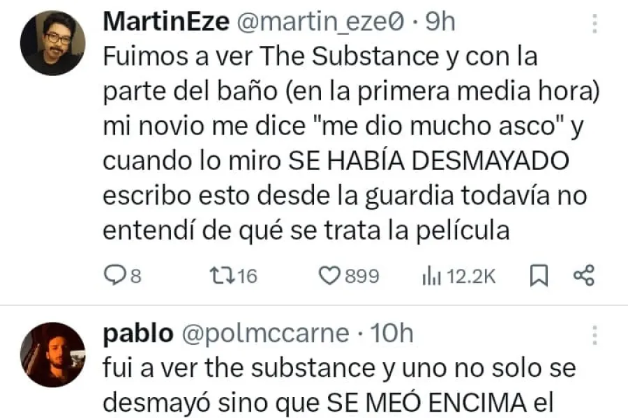 ALGUNAS REACCIONES. En X se viralizaron reacciones sobre la película. / CAPTURA DE PANTALLA.