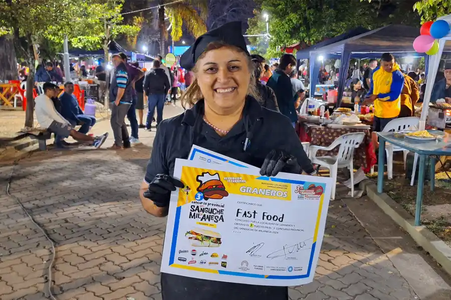 Mirta obtuvo el segundo lugar en la competencia que tuvo lugar en Graneros