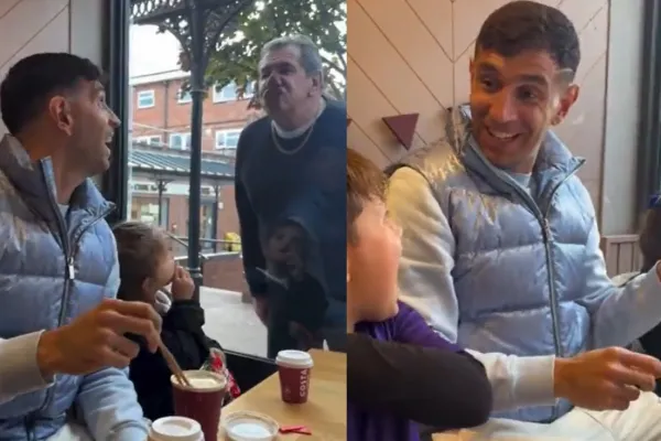 “Dibu” Martínez recibió una visita inesperada en Inglaterra: “¡Mirá la cara de este!”