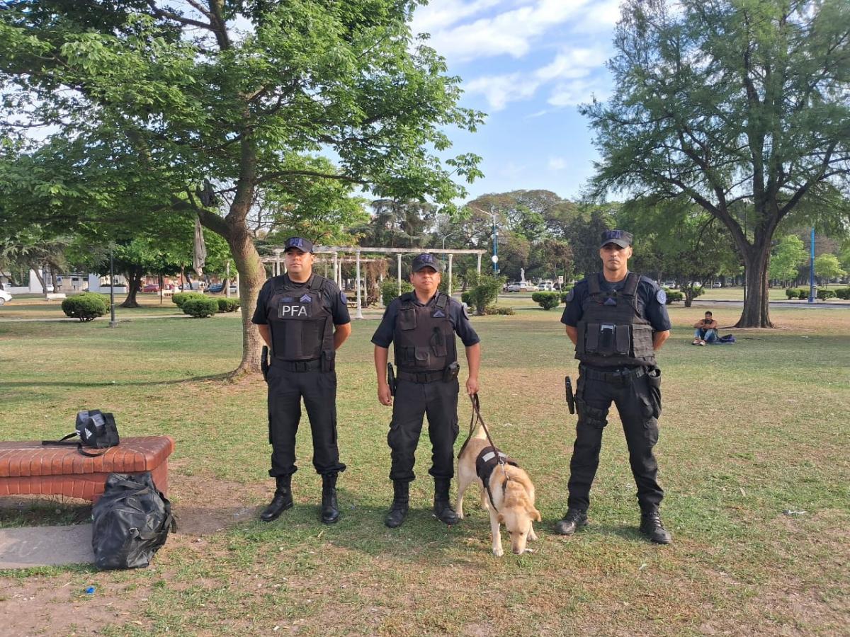 La Policía Federal lanzó este sábado un operativo de seguridad en el Parque 9 de Julio