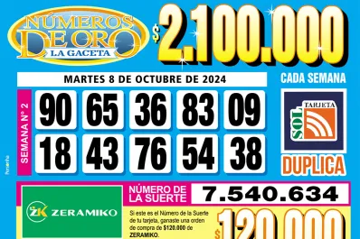 Los Números de Oro de LA GACETA del 8 de octubre de 2024