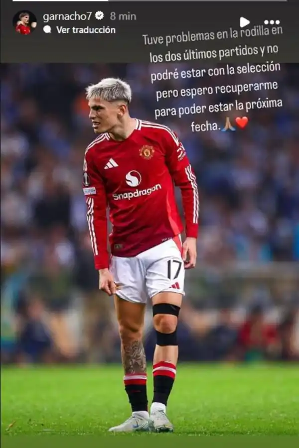 Más dificultades para Scaloni: Garnacho, nueva baja para la Selección