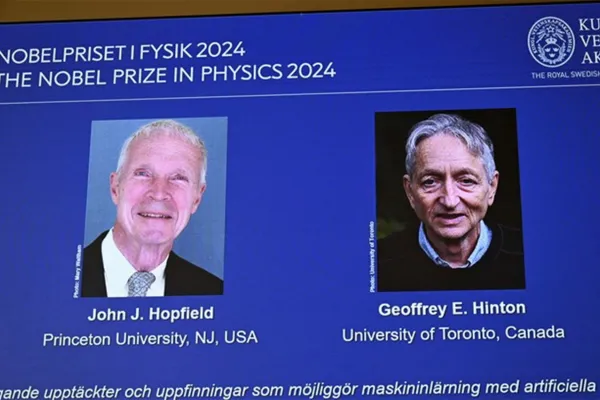 El premio Nobel de física 2024 fue para John Hopfield y Geoffrey Hinton, pioneros en inteligencia artificial