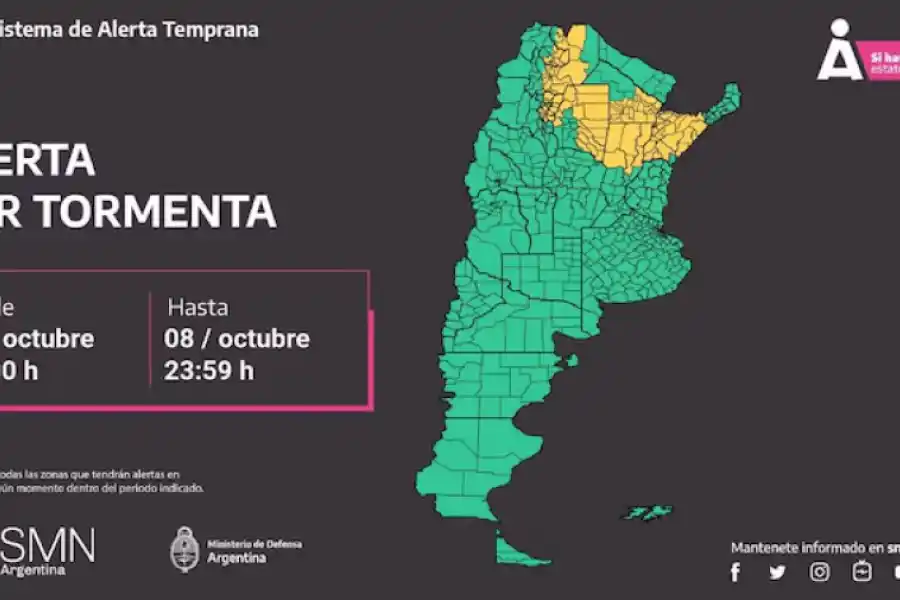 Continúa el alerta amarilla por fuertes tormentas en 11 provincias de Argentina: ¿hasta cuándo lloverá?
