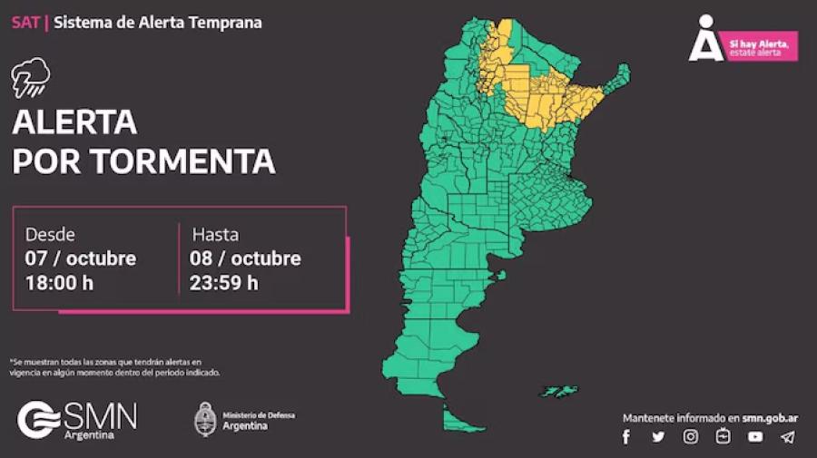 Continúa el alerta amarilla por fuertes tormentas en 11 provincias de Argentina: ¿hasta cuándo lloverá?