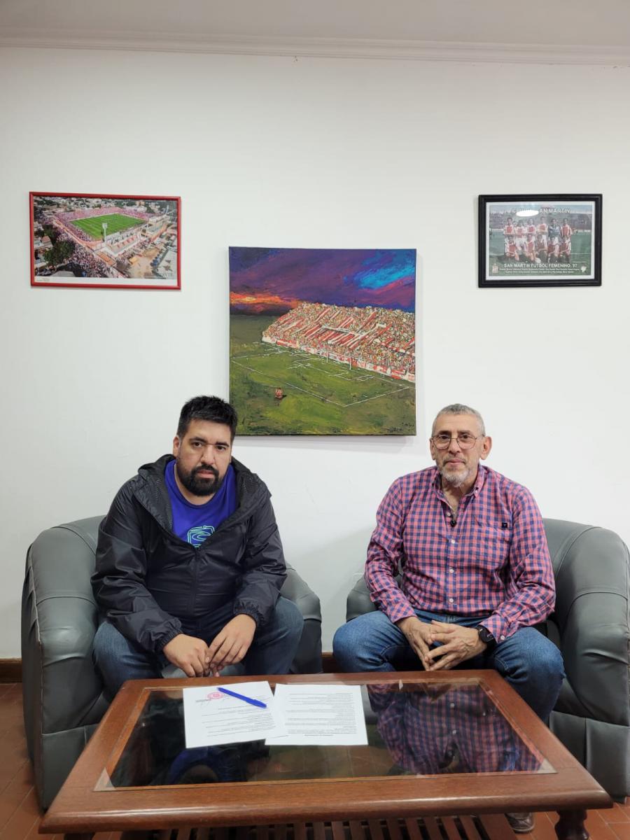 TODO LISTO. Rubén Moisello se reunió con el presidente de la Cámara de Transporte de Tucumán, Sebastián Gómez.