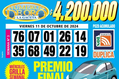 Los Números de Oro de LA GACETA del 11 de octubre de 2024