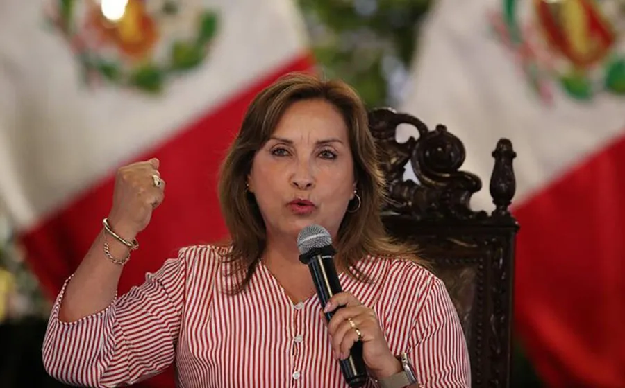 Dina Boluarte, presidenta de Perú.