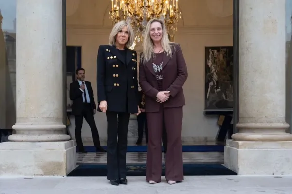 Brigitte Macron recibió a Karina Milei en el Palacio del Elíseo