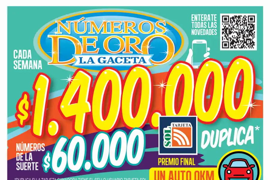 ¡Última Oportunidad! Depositá tus tarjetas y ganá un 0 Km con Números de Oro