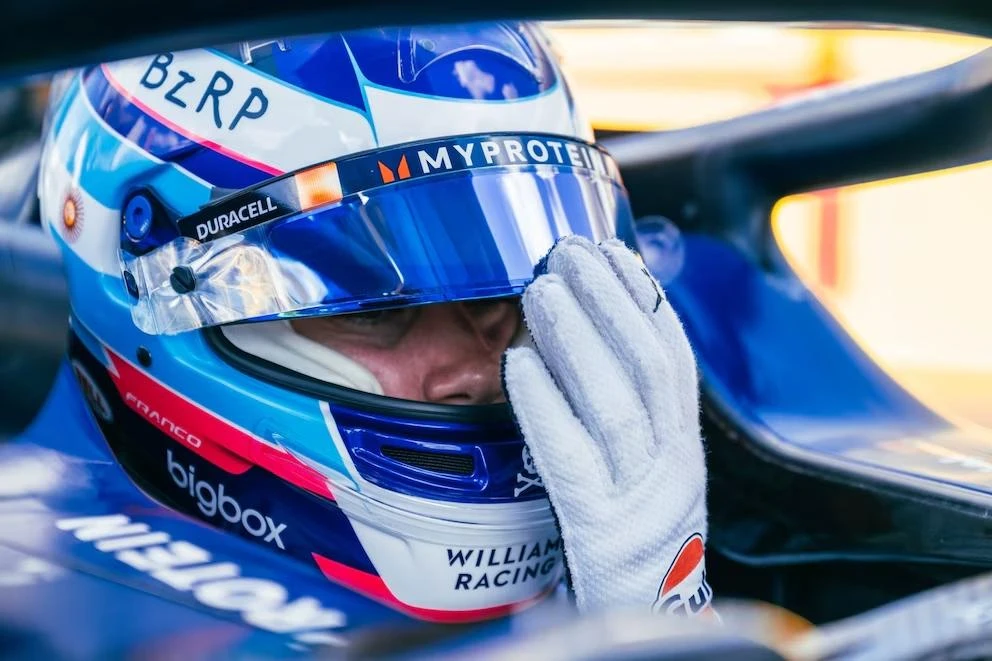 Franco Colapinto ya está arriba del Williams FW 46