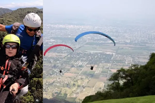 La increíble historia de Nancy, la tucumana de 82 años que se tiró tres veces en parapente