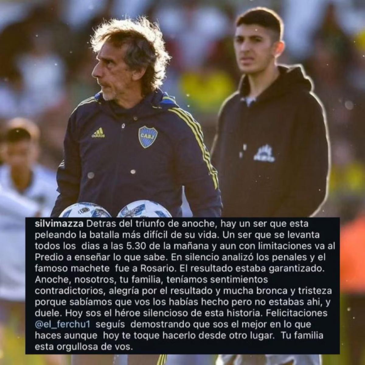 El emotivo posteo sobre el ex entrenador de arqueros de Boca: “Está dando la batalla más difícil de su vida”