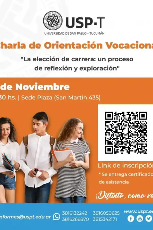 EL AVISO EN REDES. Para participar es necesario anotarse en el formulario, que se puede conseguir escaneando el código QR. / INSTAGRAM @usp.tuc