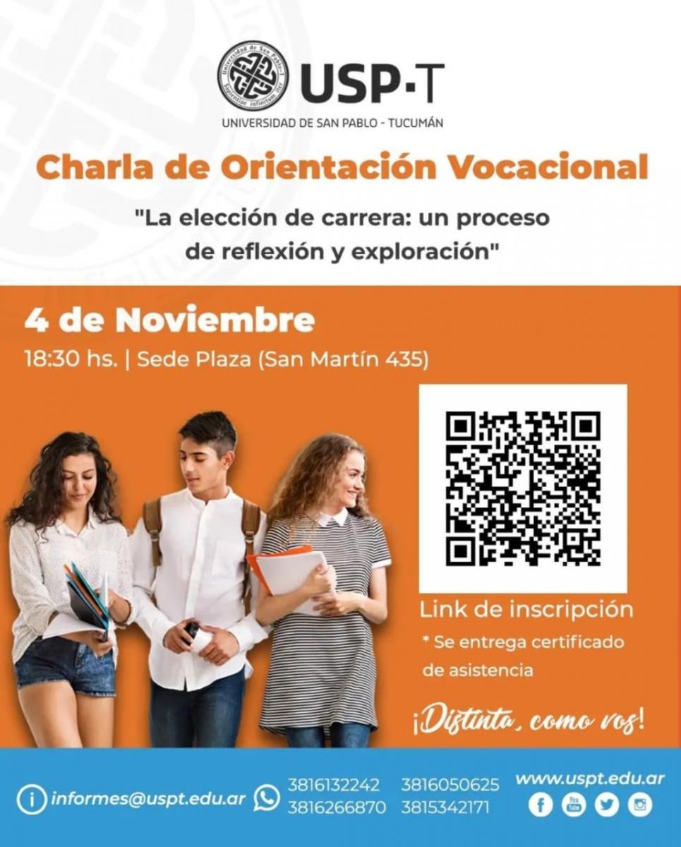 EL AVISO EN REDES. Para participar es necesario anotarse en el formulario, que se puede conseguir escaneando el código QR. / INSTAGRAM @usp.tuc