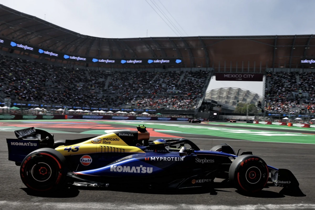 Franco Colapinto en las practicas del Gran Premio de México.  