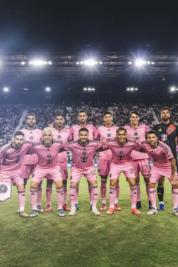 Inter Miami antes de iniciar el partido. 