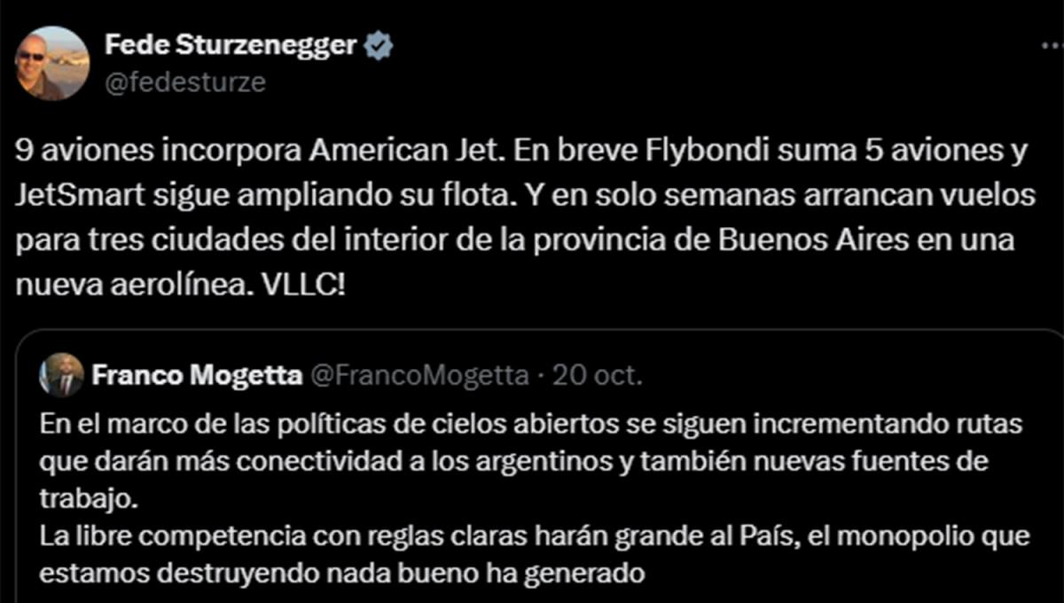 CELEBRACIÓN OFICIAL. Los principales funcionarios de Transporte de la Nación anunciaron más competencia en los cielos argentinos.