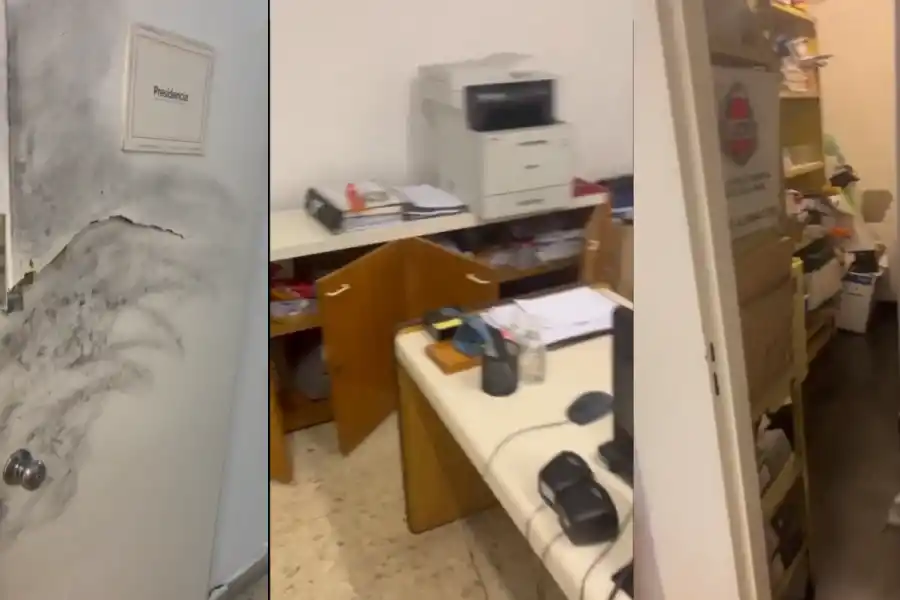 SEDE DE LA UCR EN BUENOS AIRES. Así quedó la oficina de Martín Lousteau.