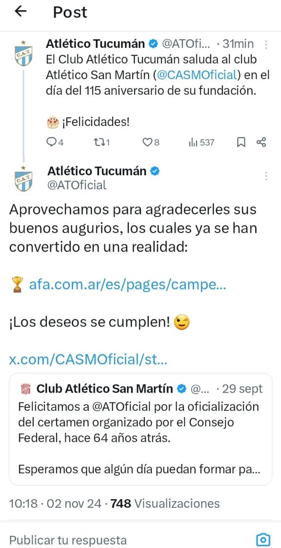 La picante respuesta de Atlético Tucumán a San Martín después de la oficialización de la Copa de Campeones de 1960