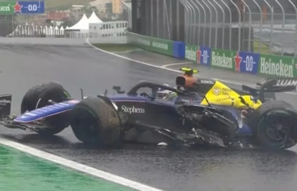 Fórmula 1: Así fue el fuerte accidente que dejó a Colapinto afuera del Gran Premio de Brasil