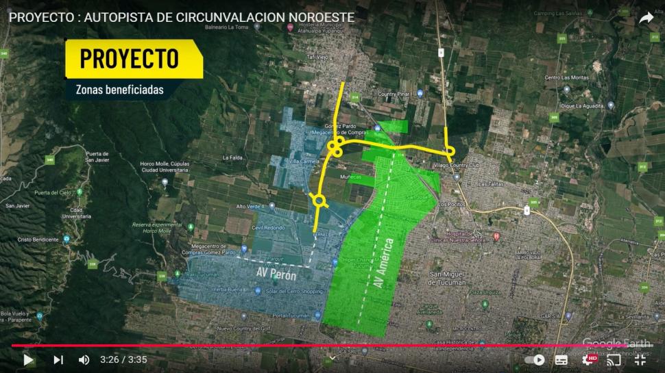 PLAN. La autopista de circunvalación noroeste permitiría descomprimir y agilizar la conectividad vehicular en la zona del Camino del Perú.