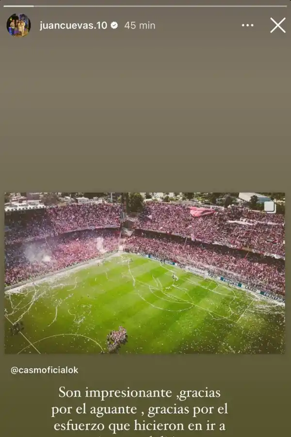 El mensaje de Juan Cuevas a los hinchas luego de perder la final de la Primera Nacional