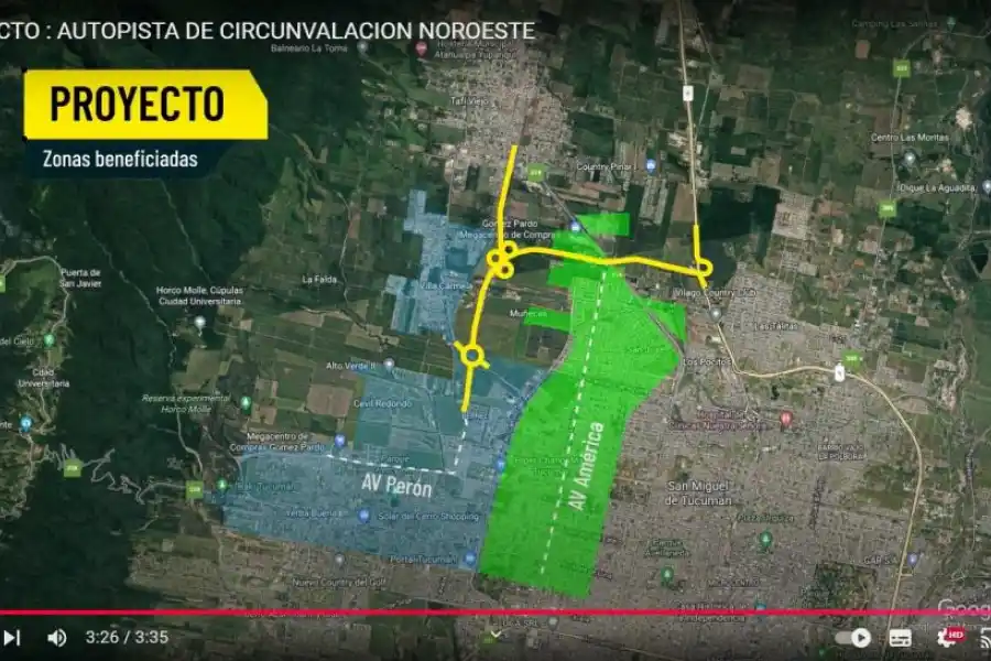 PLAN. La autopista de circunvalación noroeste permitiría descomprimir y agilizar la conectividad vehicular en la zona del Camino del Perú.